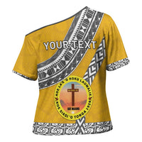 Personalised Anastasis College Cross Shoulder Shirt Tonga Unique Style - Polynesian Pride