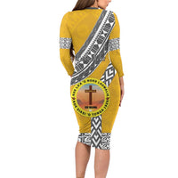 Personalised Anastasis College Family Matching Long Sleeve Bodycon Dress and Hawaiian Shirt Tonga Unique Style - Polynesian Pride