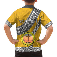Personalised Anastasis College Family Matching Off Shoulder Short Dress and Hawaiian Shirt Tonga Unique Style - Polynesian Pride