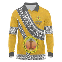 Personalised Anastasis College Long Sleeve Polo Shirt Tonga Unique Style - Polynesian Pride