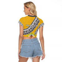 Personalised Anastasis College Raglan Cropped T Shirt Tonga Unique Style - Polynesian Pride