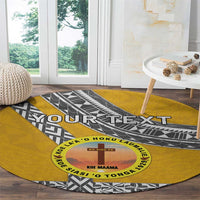 Personalised Anastasis College Round Carpet Tonga Unique Style - Polynesian Pride