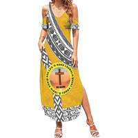 Personalised Anastasis College Summer Maxi Dress Tonga Unique Style - Polynesian Pride