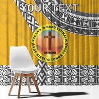 Personalised Anastasis College Window Curtain Tonga Unique Style - Polynesian Pride
