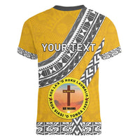 Personalised Anastasis College Women V-Neck T-Shirt Tonga Unique Style - Polynesian Pride