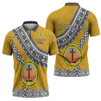 Personalised Anastasis College Zipper Polo Shirt Tonga Unique Style - Polynesian Pride