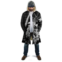 Hawaii Ukulele Cloak Tropical Flowers With Palaka Effect Black Version - Polynesian Pride