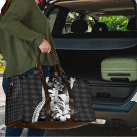 Hawaii Ukulele Travel Bag Tropical Flowers With Palaka Effect Black Version - Polynesian Pride