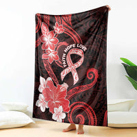 Heart Health Awareness Blanket Warrior Wears Red Polynesian Style LT05 - Polynesian Pride