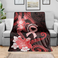 Heart Health Awareness Blanket Warrior Wears Red Polynesian Style LT05 - Polynesian Pride