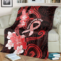 Heart Health Awareness Blanket Warrior Wears Red Polynesian Style LT05 - Polynesian Pride