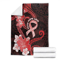 Heart Health Awareness Blanket Warrior Wears Red Polynesian Style LT05 - Polynesian Pride