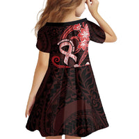 Heart Health Awareness Family Matching Tank Maxi Dress and Hawaiian Shirt Warrior Wears Red Polynesian Style