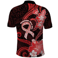 Heart Health Awareness Polo Shirt Warrior Wears Red Polynesian Style
