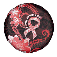 Heart Health Awareness Spare Tire Cover Warrior Wears Red Polynesian Style