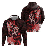 Heart Health Awareness Zip Hoodie Warrior Wears Red Polynesian Style