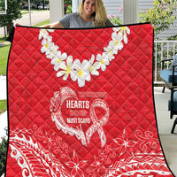 Heart Health Awareness Quilt Polynesian Red Ribbon
