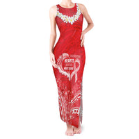 Heart Health Awareness Tank Maxi Dress Polynesian Red Ribbon