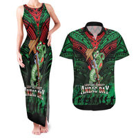 New Zealand ANZAC Day Couples Matching Tank Maxi Dress and Hawaiian Shirt Aotearoa Hei Tiki