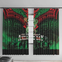 New Zealand ANZAC Day Window Curtain Aotearoa Hei Tiki