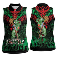 New Zealand ANZAC Day Women Sleeveless Polo Shirt Aotearoa Hei Tiki