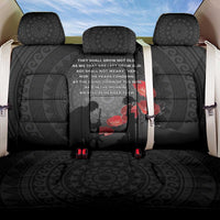 Cook Islands ANZAC Day Back Car Seat Cover Soldier Silhouette Remembrance