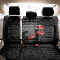 Cook Islands ANZAC Day Back Car Seat Cover Soldier Silhouette Remembrance