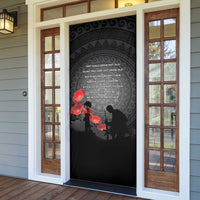 Cook Islands ANZAC Day Door Cover Soldier Silhouette Remembrance LT05 - Polynesian Pride