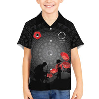 Cook Islands ANZAC Day Family Matching Puletasi and Hawaiian Shirt Soldier Silhouette Remembrance
