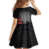 Cook Islands ANZAC Day Family Matching Summer Maxi Dress and Hawaiian Shirt Soldier Silhouette Remembrance LT05 - Polynesian Pride