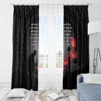 Cook Islands ANZAC Day Window Curtain Soldier Silhouette Remembrance