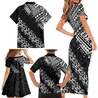 Hawaii Papakolea Born And Raised Family Matching Short Sleeve Bodycon Dress and Hawaiian Shirt Hawaiian Tribal Pattern