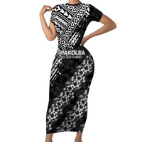Hawaii Papakolea Born And Raised Family Matching Short Sleeve Bodycon Dress and Hawaiian Shirt Hawaiian Tribal Pattern