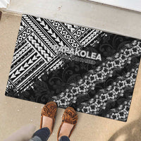 Hawaii Papakolea Born And Raised Rubber Doormat Hawaiian Tribal Pattern