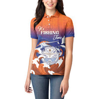 Marshall Islands Fishermen's Day Women Polo Shirt It's Fishing Time