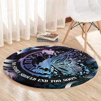 Polynesia Suicide Prevention Awareness Round Carpet No Story Should End Too Soon