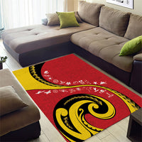 Papua New Guinea Independence Area Rug Special Style Red Version LT05 - Polynesian Pride
