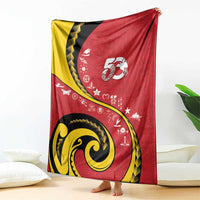 Papua New Guinea 50th Independence Anniversary Blanket Special Style Red Version - Polynesian Pride