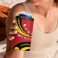Papua New Guinea Independence 4 in 1 Can Cooler Tumbler Special Style Red Version LT05 - Polynesian Pride