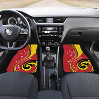 Papua New Guinea Independence Car Mats Special Style Red Version LT05 Set 2pcs - Front Red - Polynesian Pride