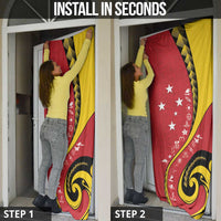 Papua New Guinea 50th Independence Anniversary Door Cover Special Style Red Version - Polynesian Pride