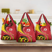 Papua New Guinea Independence Grocery Bag Special Style Red Version LT05 3-pack One Size Red - Polynesian Pride
