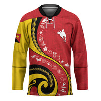 Papua New Guinea 50th Independence Anniversary Hockey Jersey Special Style Red Version LT05 Unisex Red - Polynesian Pride