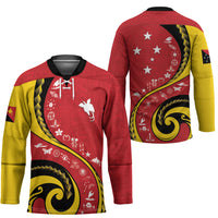 Papua New Guinea 50th Independence Anniversary Hockey Jersey Special Style Red Version LT05 - Polynesian Pride