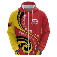 Papua New Guinea 50th Independence Anniversary Hoodie Special Style Red Version - Polynesian Pride