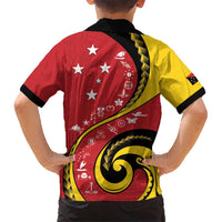 Papua New Guinea 50th Independence Anniversary Kid Hawaiian Shirt Special Style Red Version - Polynesian Pride