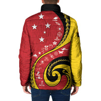 Papua New Guinea 50th Independence Anniversary Padded Jacket Special Style Red Version LT05 - Polynesian Pride