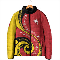 Papua New Guinea 50th Independence Anniversary Padded Jacket Special Style Red Version LT05 - Polynesian Pride
