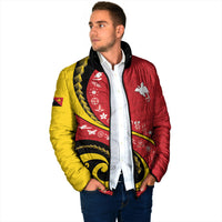 Papua New Guinea 50th Independence Anniversary Padded Jacket Special Style Red Version LT05 - Polynesian Pride