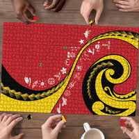 Papua New Guinea 50th Independence Anniversary Puzzle Special Style Red Version LT05 - Polynesian Pride